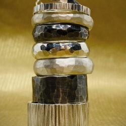 hammered silver rings