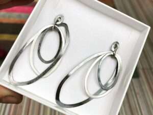 Triple Oval Links Earrings
